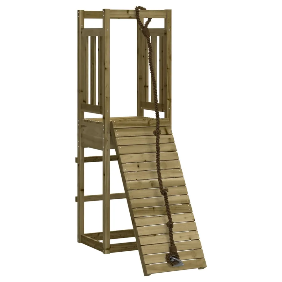 Maisonnette de jeu avec mur d'escalade bois de pin imprégné - 2