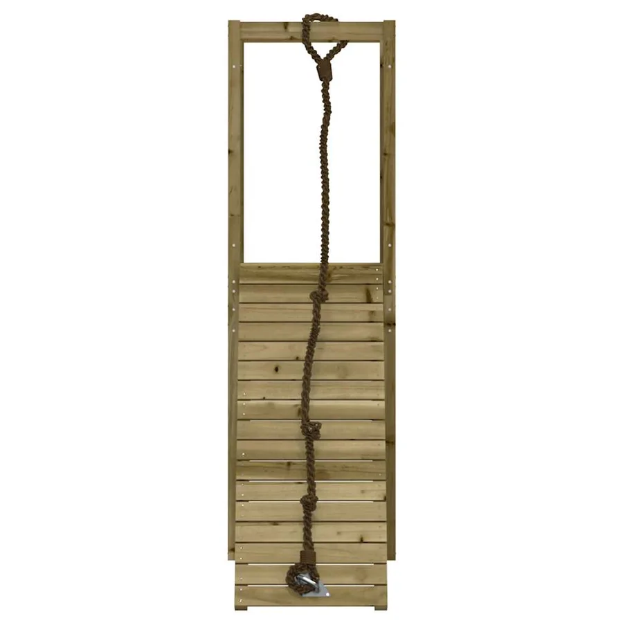 Maisonnette de jeu avec mur d'escalade bois de pin imprégné - 4