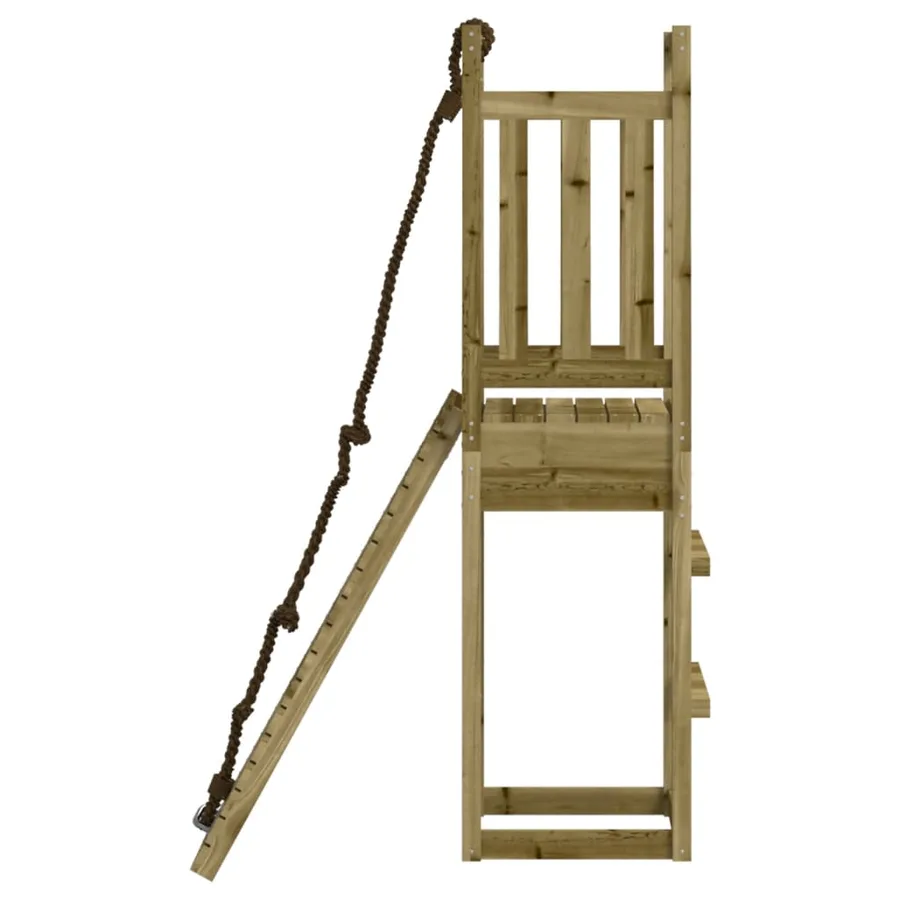 Maisonnette de jeu avec mur d'escalade bois de pin imprégné - 5