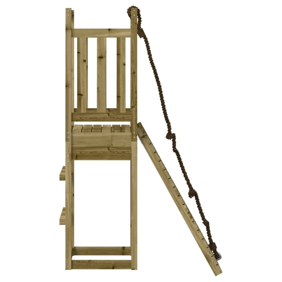 Maisonnette de jeu avec mur d'escalade bois de pin imprégné - 6