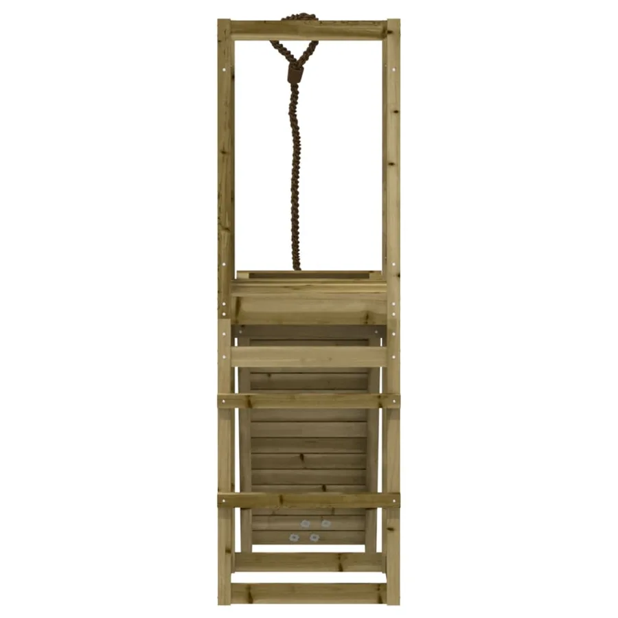 Maisonnette de jeu avec mur d'escalade bois de pin imprégné - 7