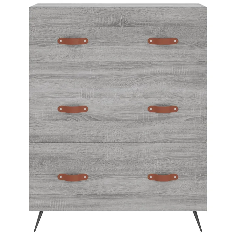 Buffet haut Sonoma gris 69,5x34x180 cm Bois d'ingénierie - 7