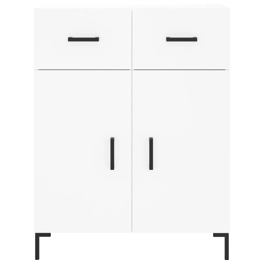 Buffet haut Blanc 69,5x34x180 cm Bois d'ingénierie - 8