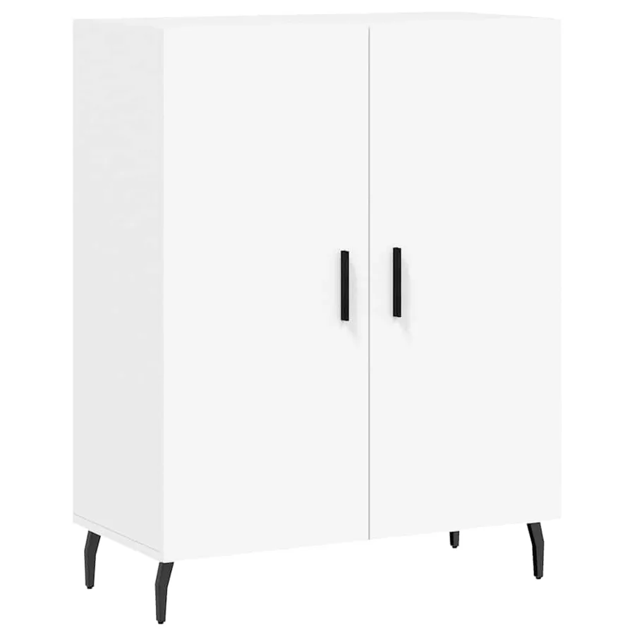 Buffet haut Blanc 69,5x34x180 cm Bois d'ingénierie - 7