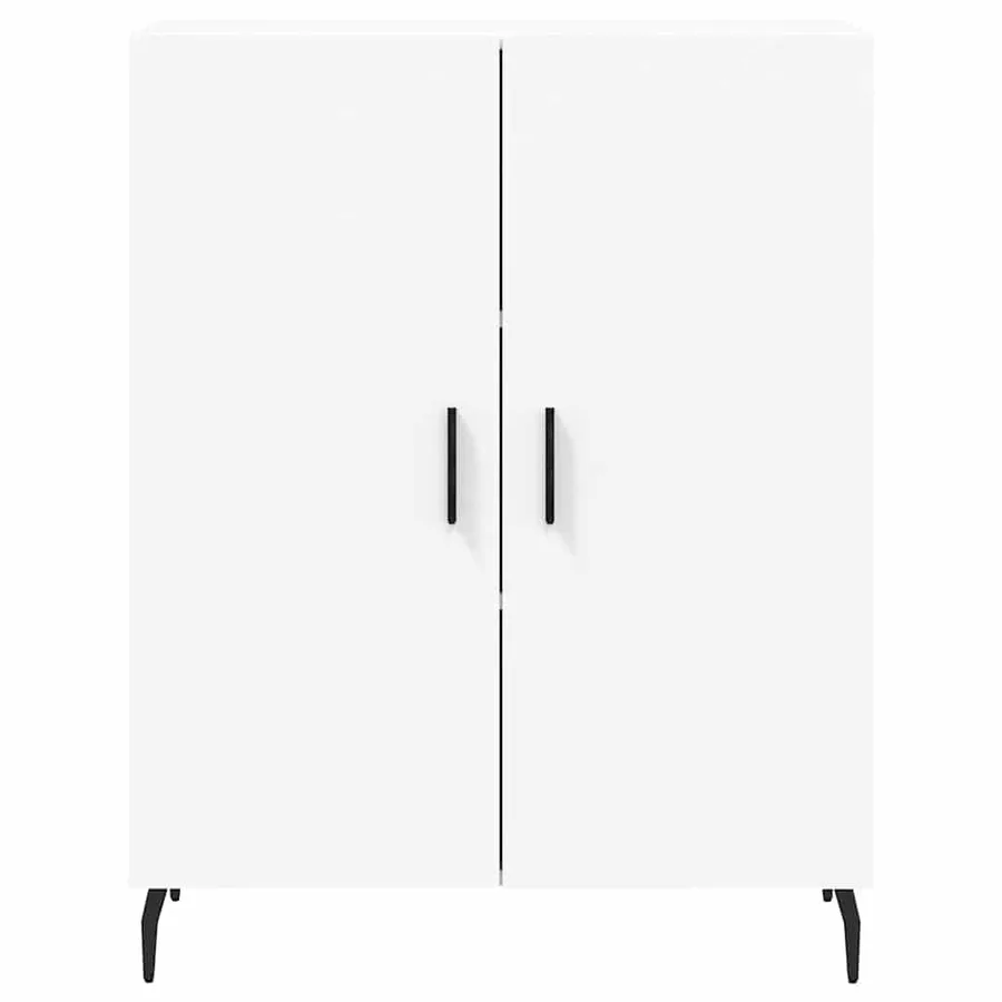 Buffet haut Blanc 69,5x34x180 cm Bois d'ingénierie - 8