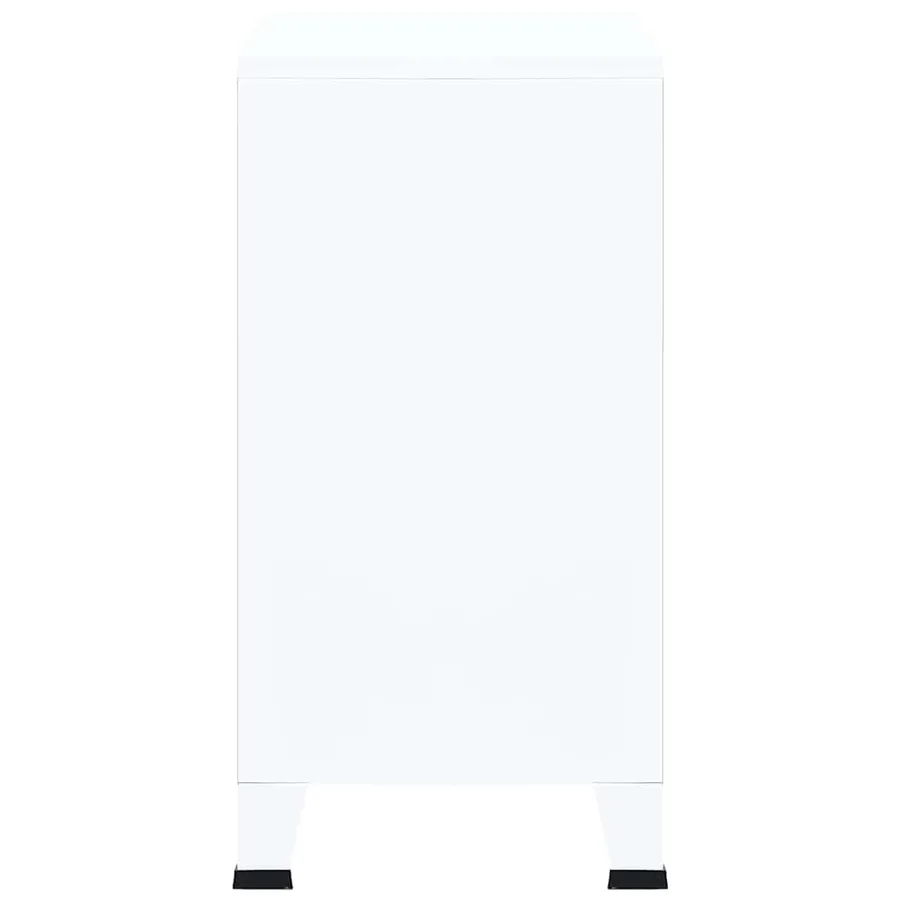 Coffre de rangement industriel Blanc 75x40x80 cm Acier - 6
