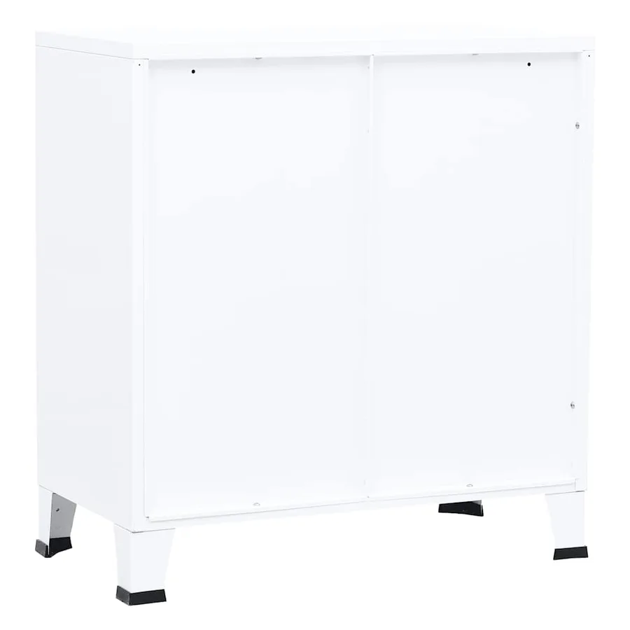 Coffre de rangement industriel Blanc 75x40x80 cm Acier - 7