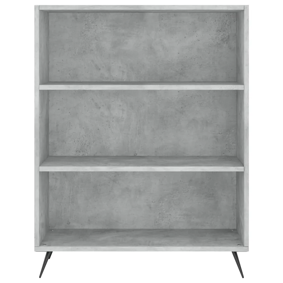 Buffet haut Gris béton 69,5x34x180 cm Bois d'ingénierie - 7