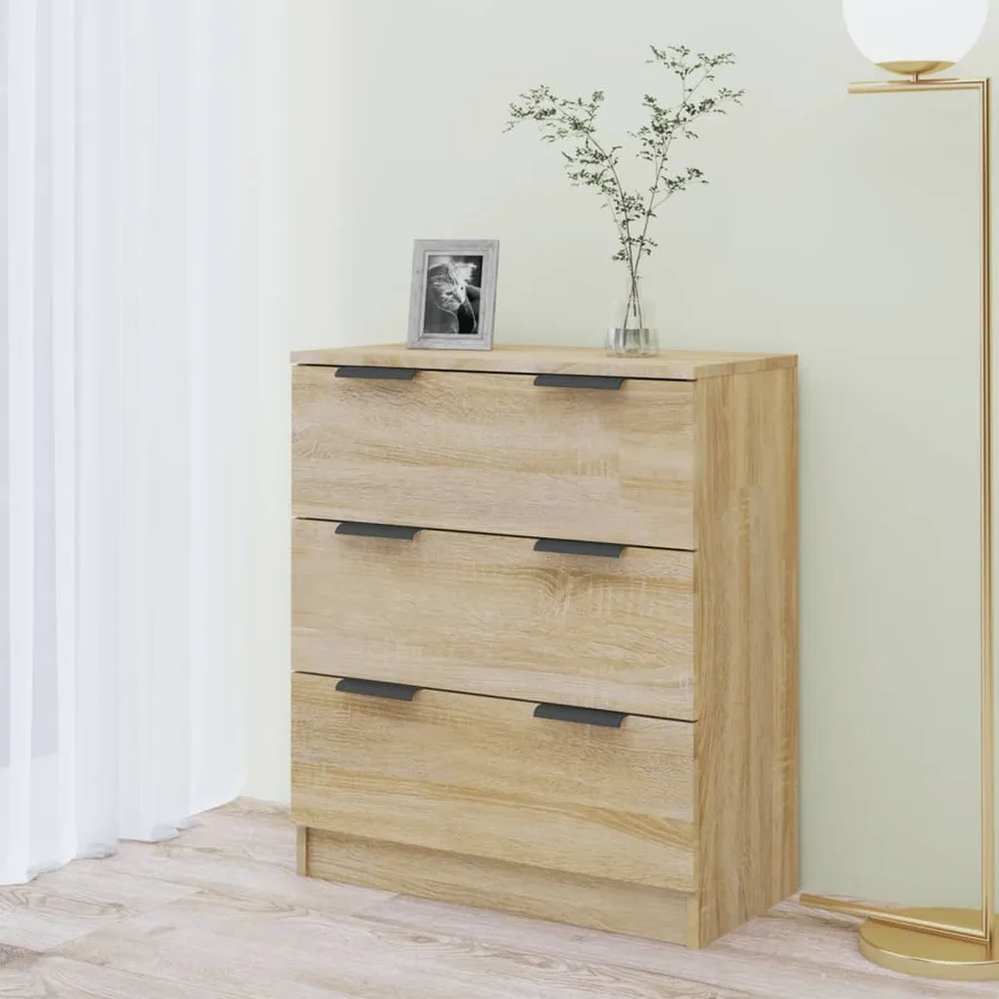 Buffet Chêne sonoma 60x30x70 cm Bois d'ingénierie - 3