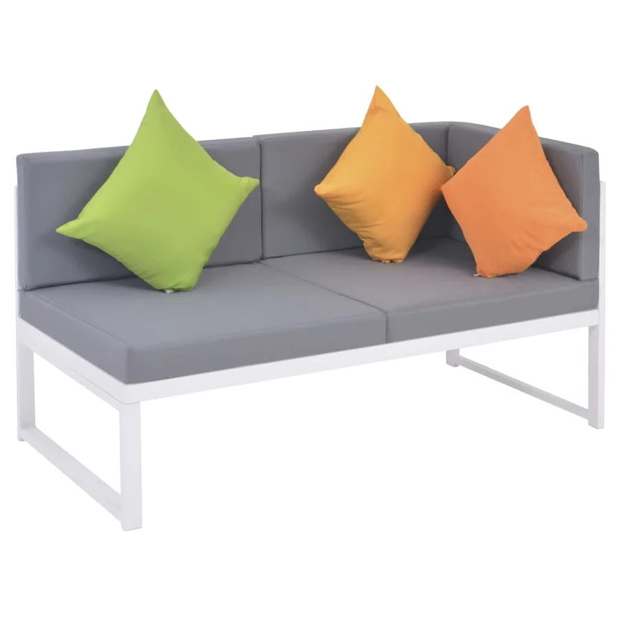 Salon de jardin 4 pcs avec coussins Aluminium et WPC - 6