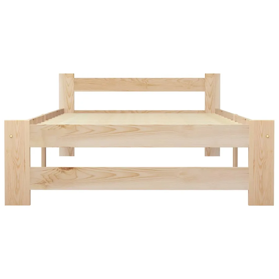 Cadre de lit sans matelas bois massif de pin 100x200 cm - 3