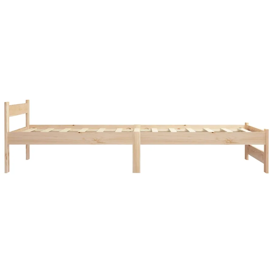 Cadre de lit sans matelas bois massif de pin 100x200 cm - 4