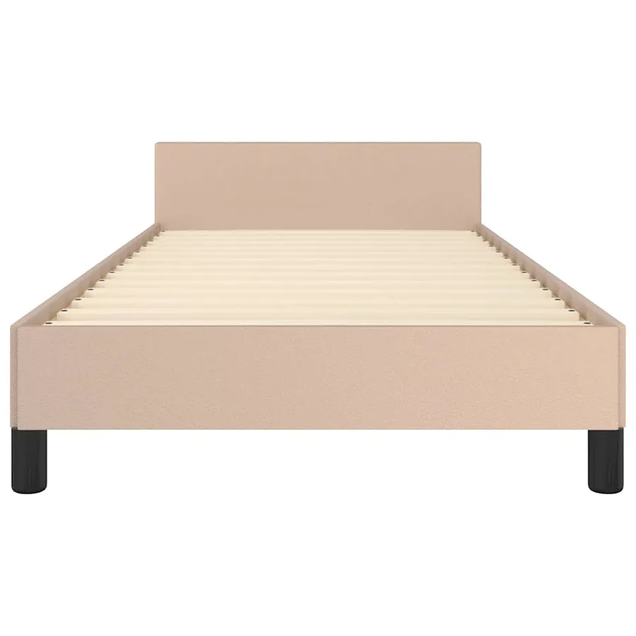 Cadre de lit avec tête de lit sans matelas cappuccino 90x190 cm - 5