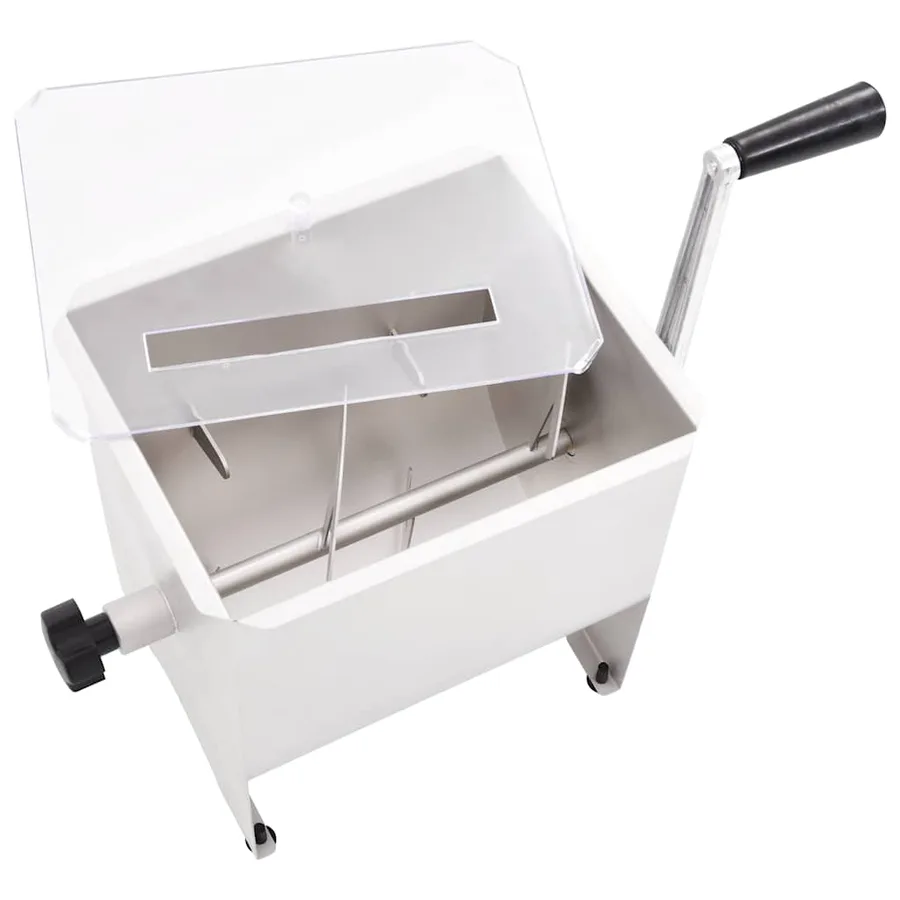 Mélangeur de viande manuel avec couvercle Argenté Inox - 4