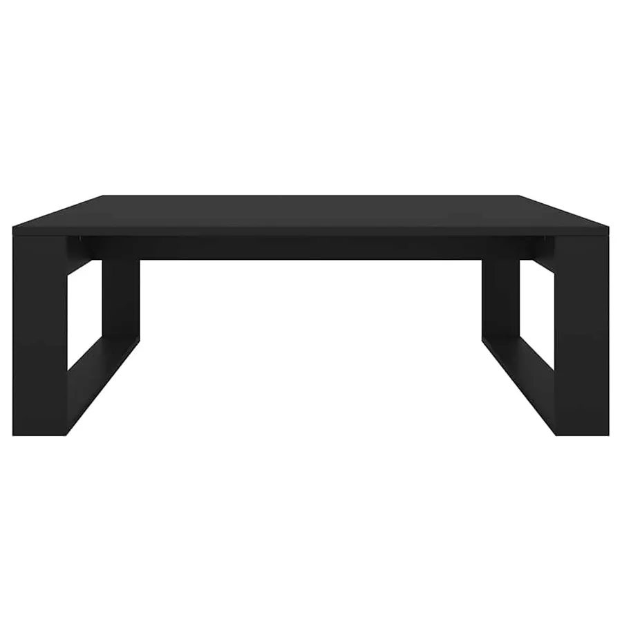 Table basse Noir 100x100x35 cm Bois d’ingénierie - 4