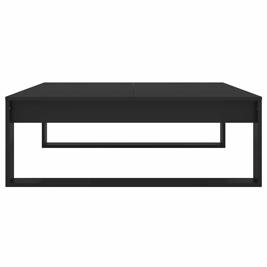 Table basse Noir 100x100x35 cm Bois d’ingénierie - 5