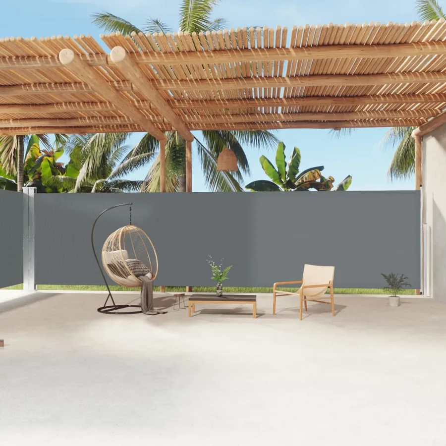 Auvent latéral rétractable Anthracite 200x1200 cm