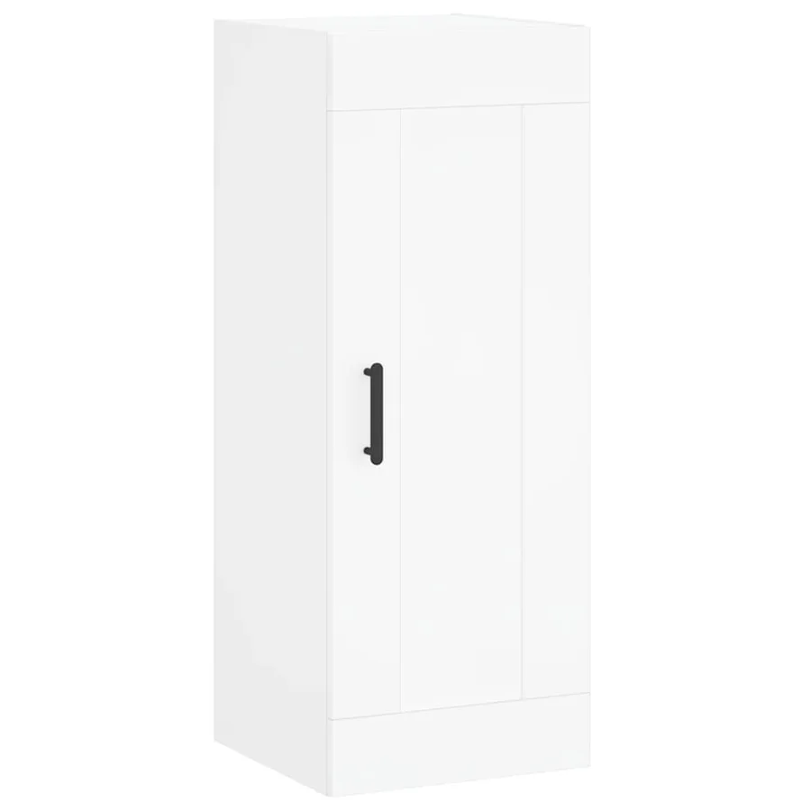 Buffet haut Blanc 34,5x34x180 cm Bois d'ingénierie - 8