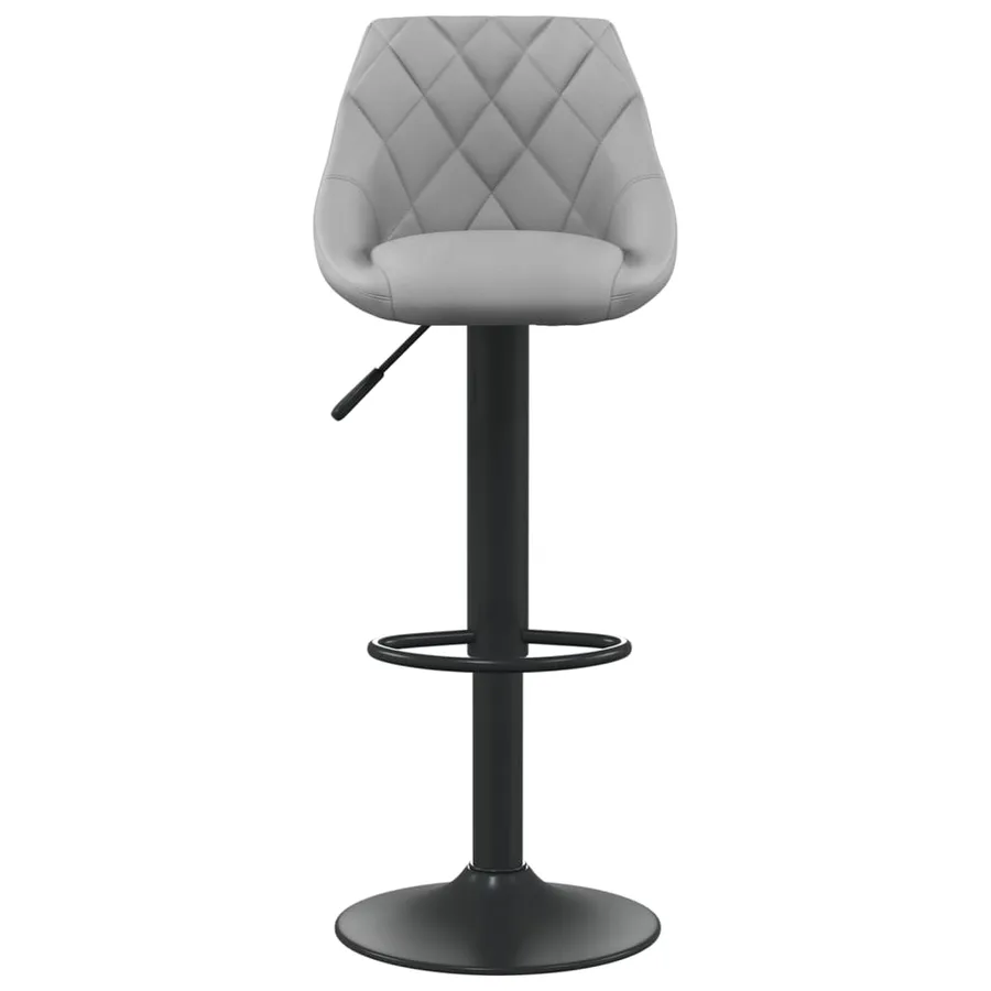 Tabourets de bar lot de 2 gris clair velours - 4