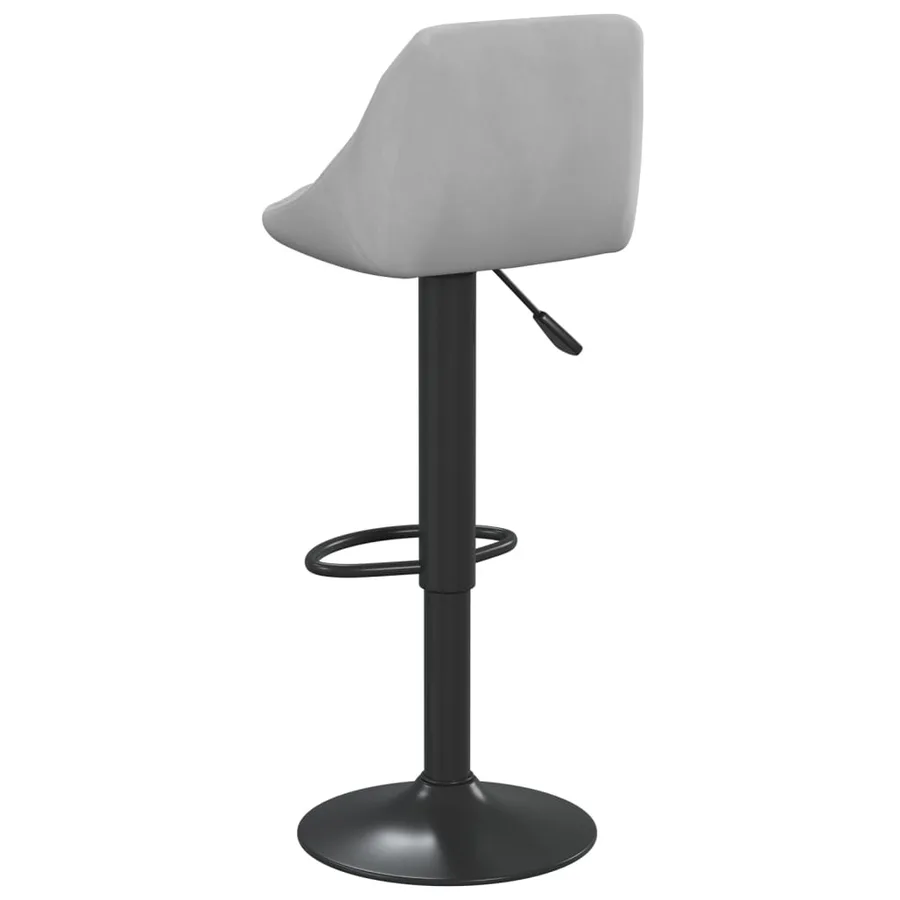 Tabourets de bar lot de 2 gris clair velours - 6