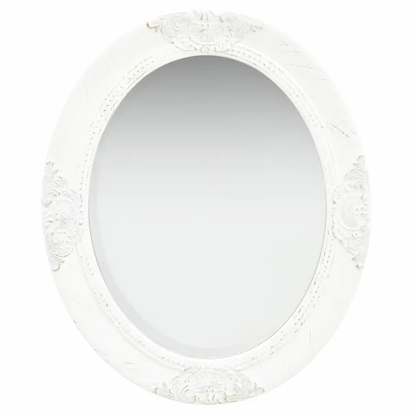 Miroir mural style baroque 50x60 cm Blanc