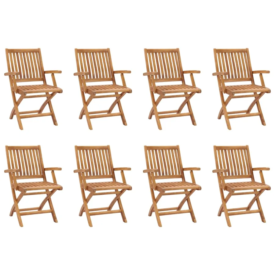 Ensemble à manger de jardin 9 pcs Bois de teck massif - 5