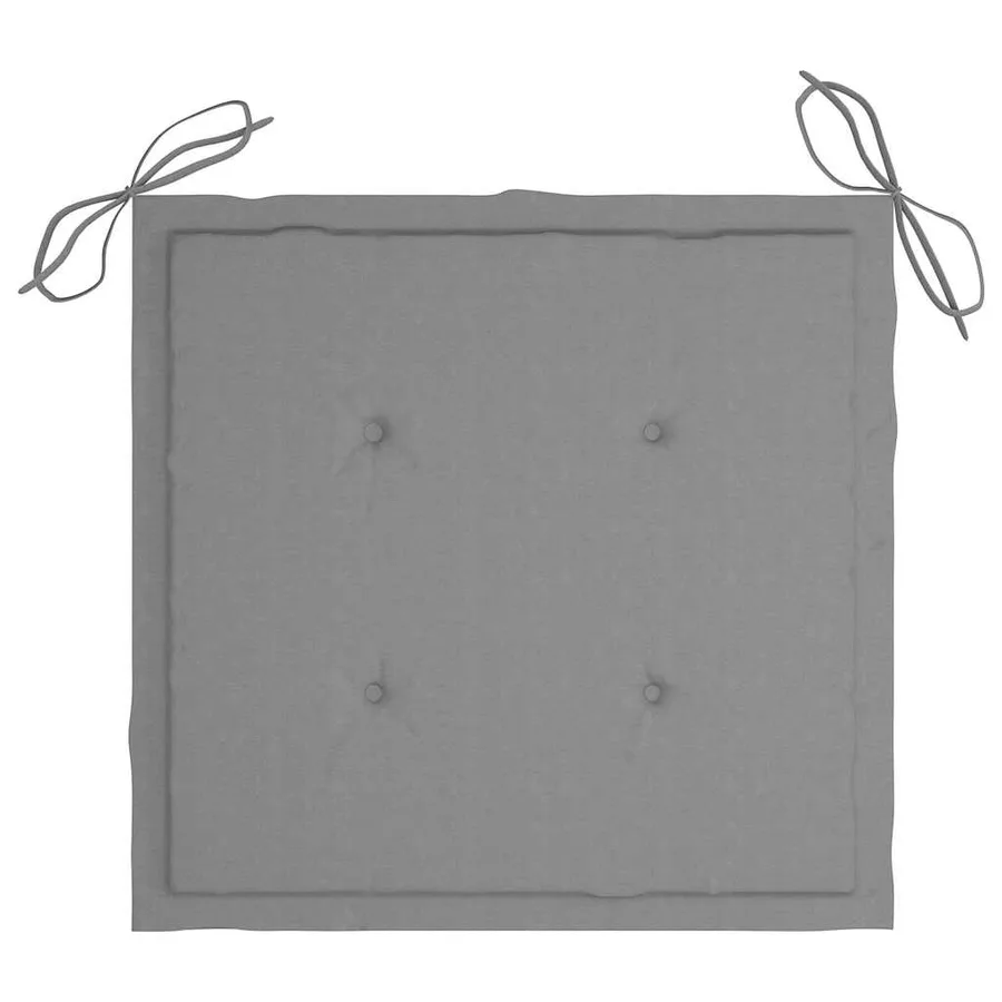 Chaises pliables de jardin avec coussins lot de 8 Teck solide - 9