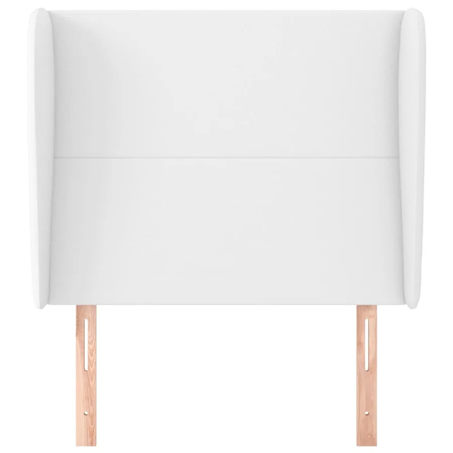 Tête de lit avec oreilles Blanc 83x23x118/128 cm Similicuir - 3