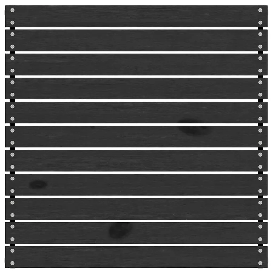 Salon de jardin 4 pcs Noir Bois de pin massif - 13