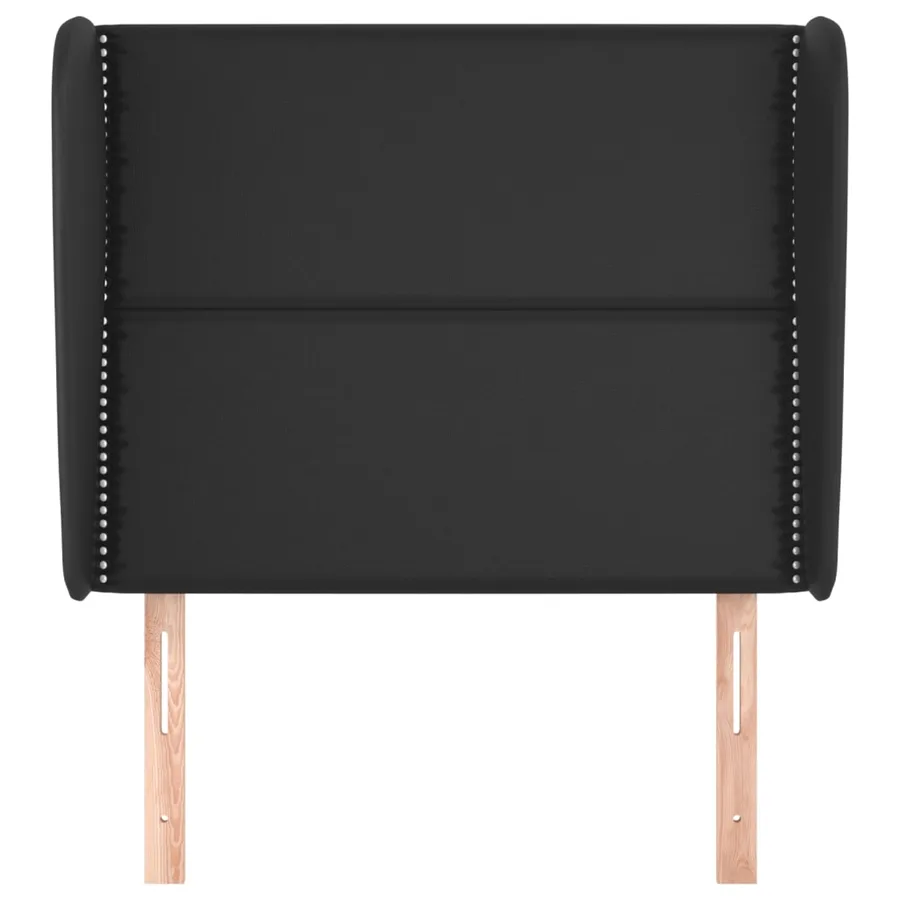 Tête de lit avec oreilles Noir 103x23x118/128 cm Similicuir - 3