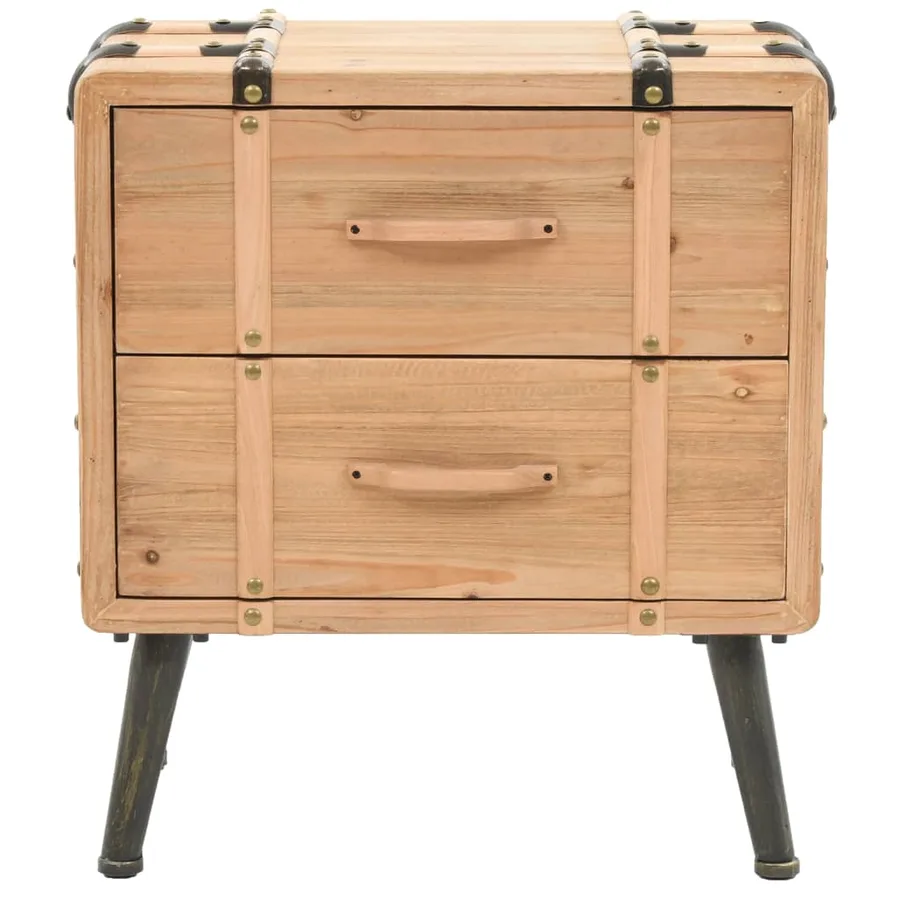 Table de chevet Bois de sapin massif 50 x 35 x 57 cm - 2