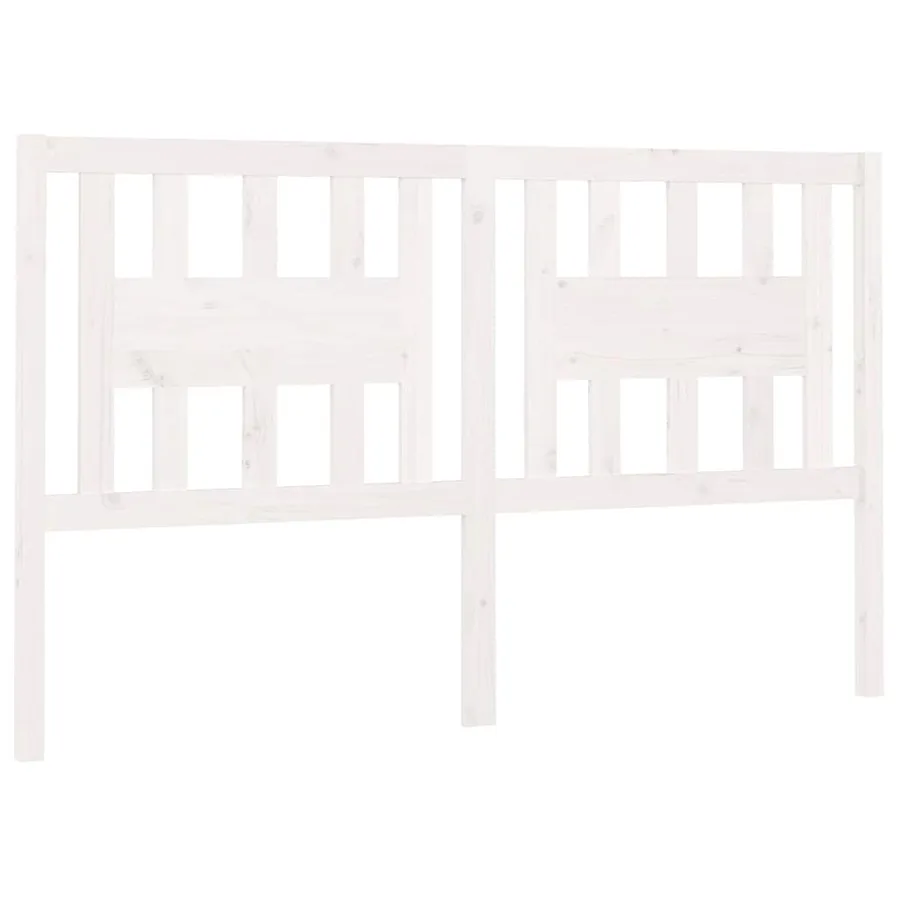 Tête de lit Blanc 146x4x100 cm Bois massif de pin - 2