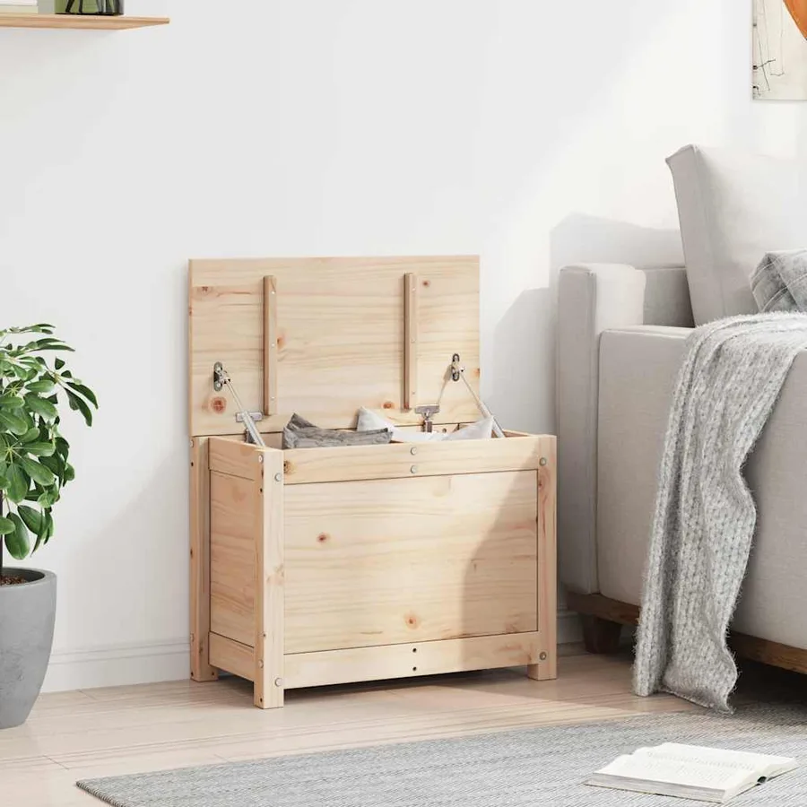 Boîte de rangement 60x32x45,5 cm Bois massif de pin - 4
