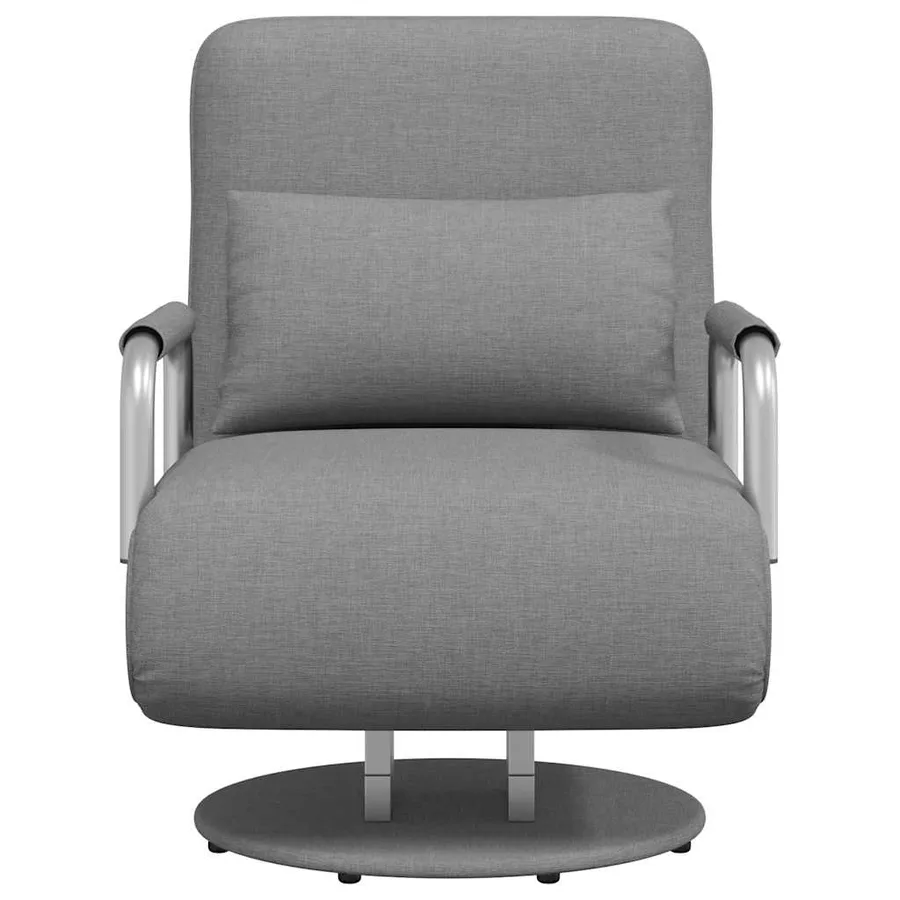 Fauteuil pivotant et canapé-lit Gris clair Tissu - 5