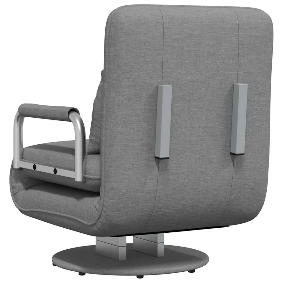 Fauteuil pivotant et canapé-lit Gris clair Tissu - 7