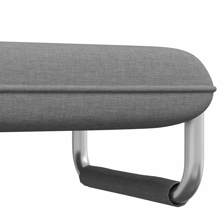 Fauteuil pivotant et canapé-lit Gris clair Tissu - 9
