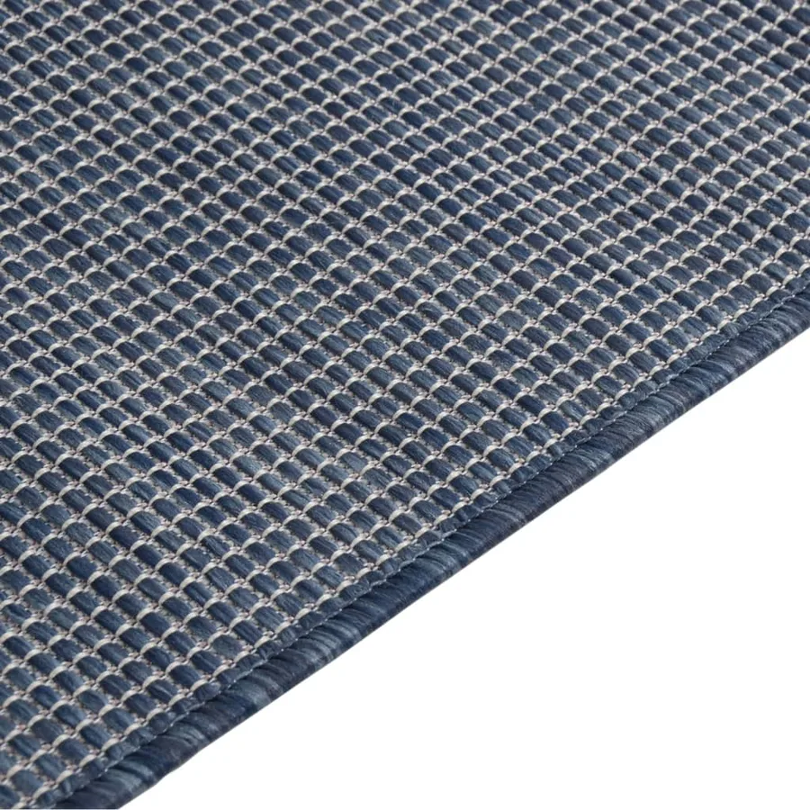 Tapis à tissage plat d'extérieur 160x230 cm Bleu - 4