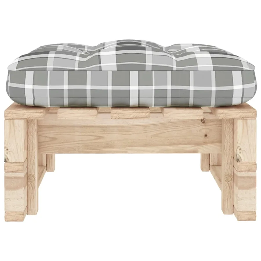 Pouf palette de jardin bois de pin imprégné - 4