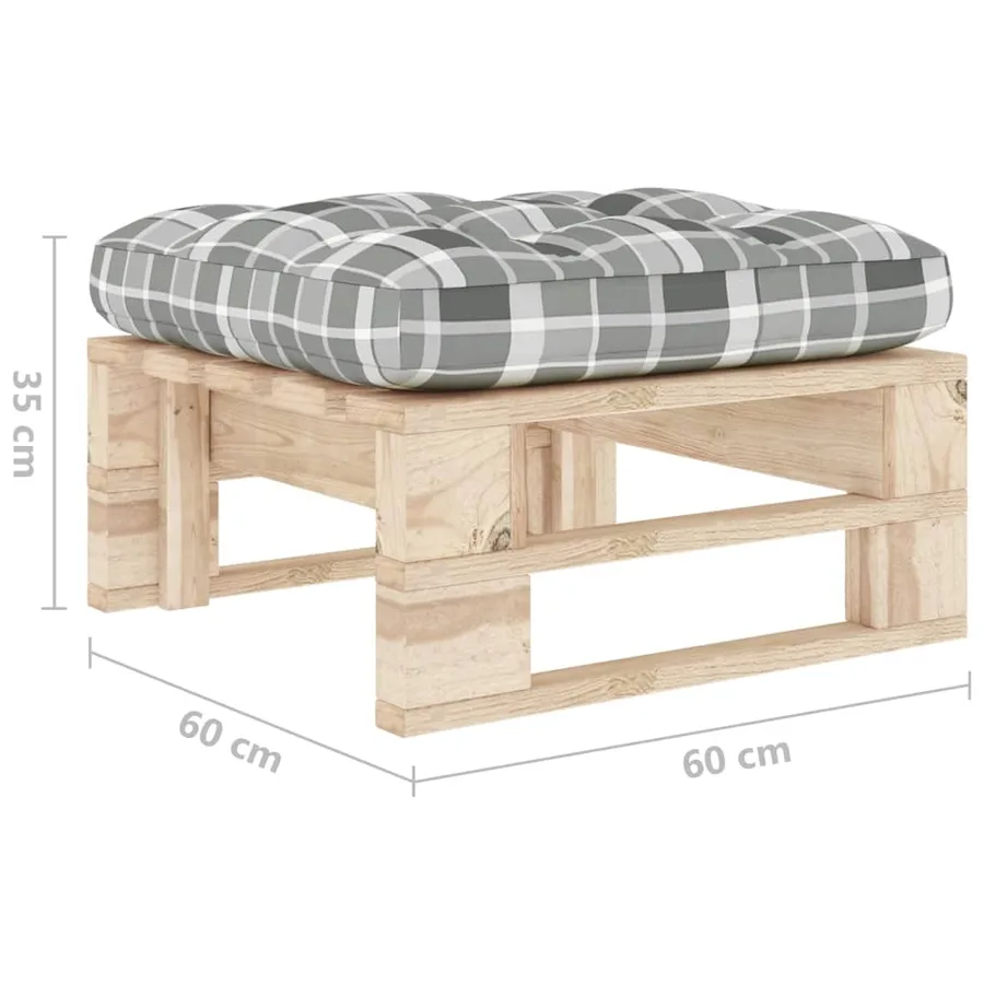 Pouf palette de jardin bois de pin imprégné - 5