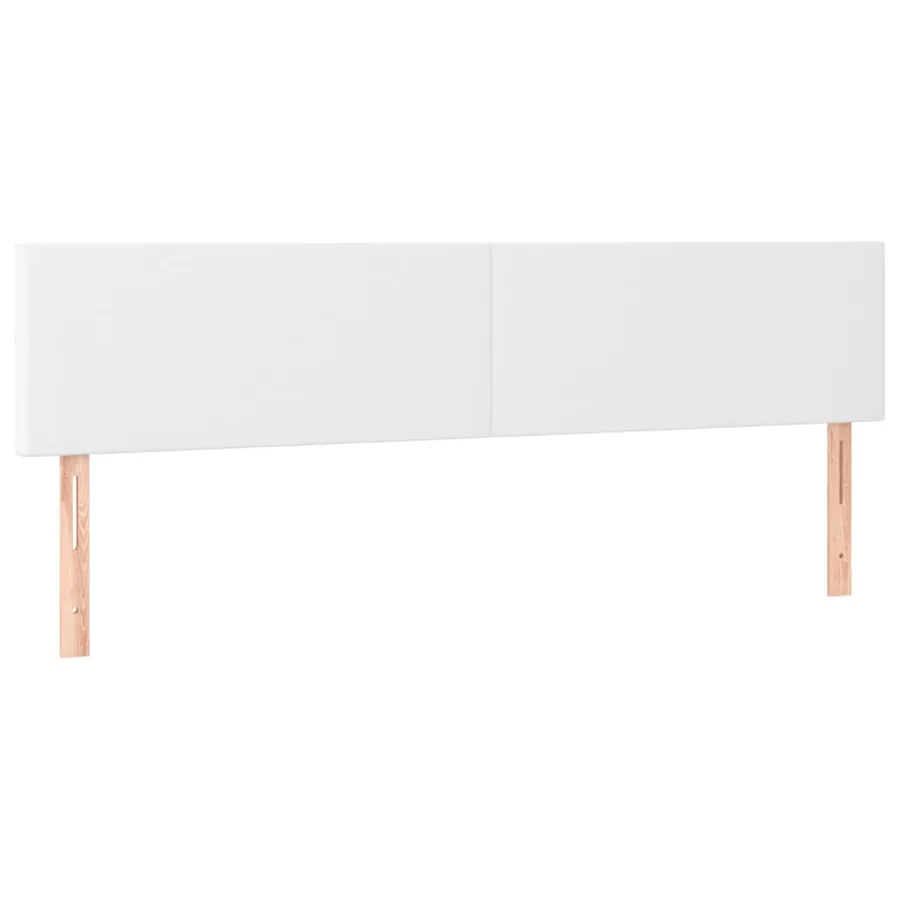Sommier à lattes de lit avec matelas Blanc 160x200cm Similicuir - 6