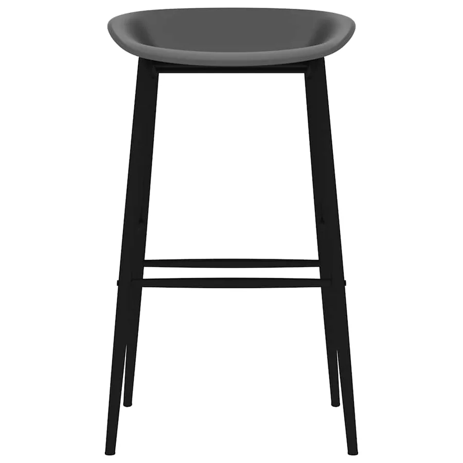 Chaises de bar lot de 2 gris - 3
