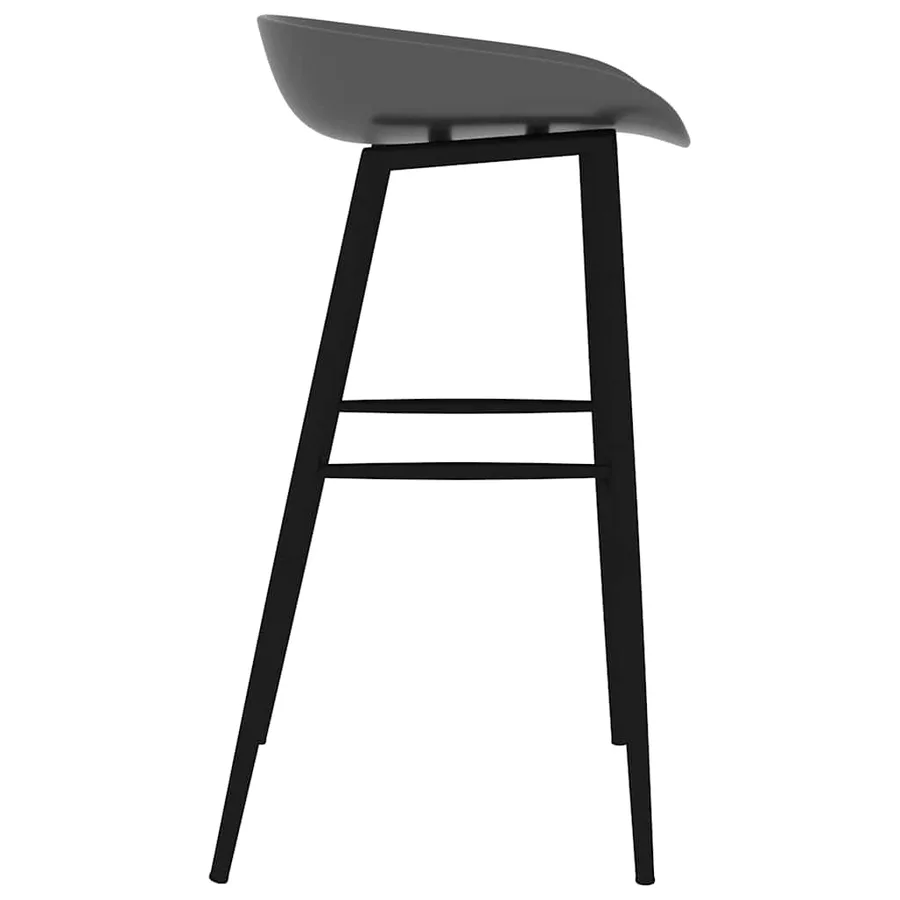 Chaises de bar lot de 2 gris - 4