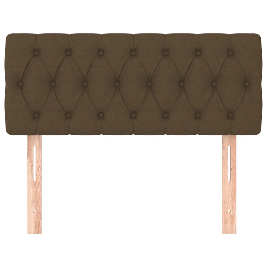 Tête de lit Marron Foncé 90x7x78/88 cm Tissu - 3