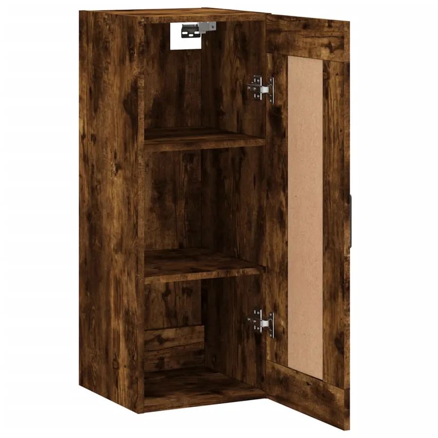 Armoire murale chêne fumé 34,5x34x90 cm bois d'ingénierie - 6