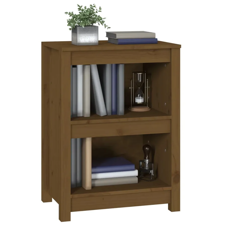Bibliothèque Marron miel 50x35x68 cm Bois de pin massif - 4