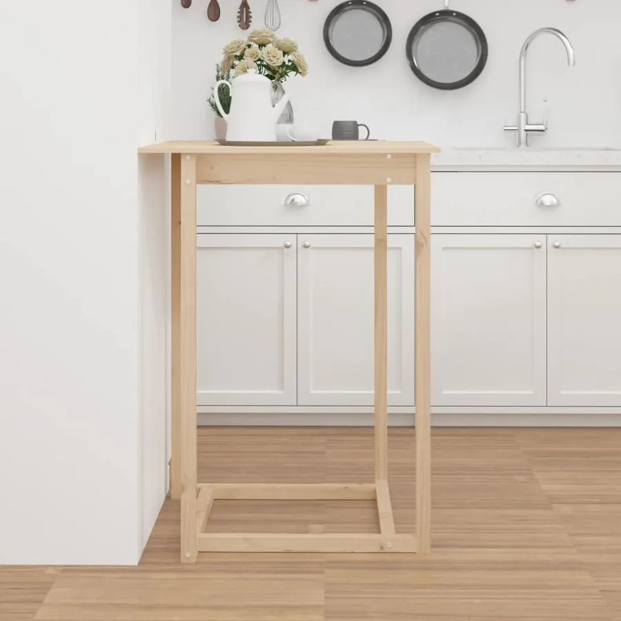 Table de bar 80x80x110 cm Bois massif de pin - 4