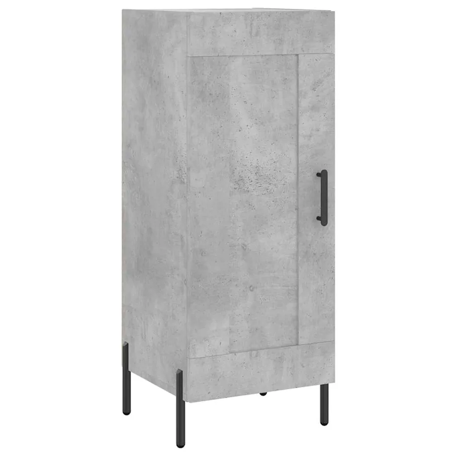 Buffet haut Gris béton 34,5x34x180 cm Bois d'ingénierie - 5