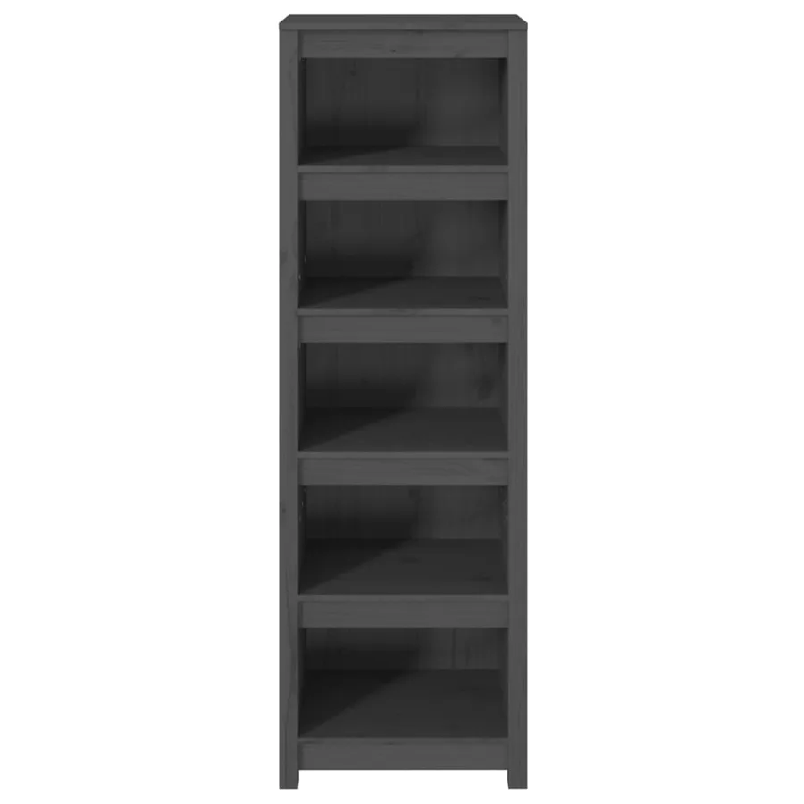 Bibliothèque Gris 50x35x154 cm Bois de pin massif - 5