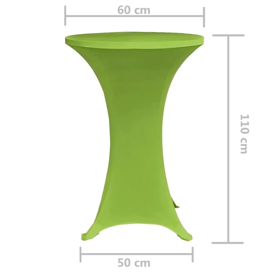 Housse de table extensible 2 pcs 60 cm Verte - 5