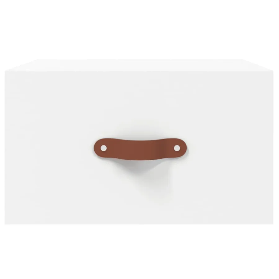 Table de chevet murale blanc 35x35x20 cm - 3
